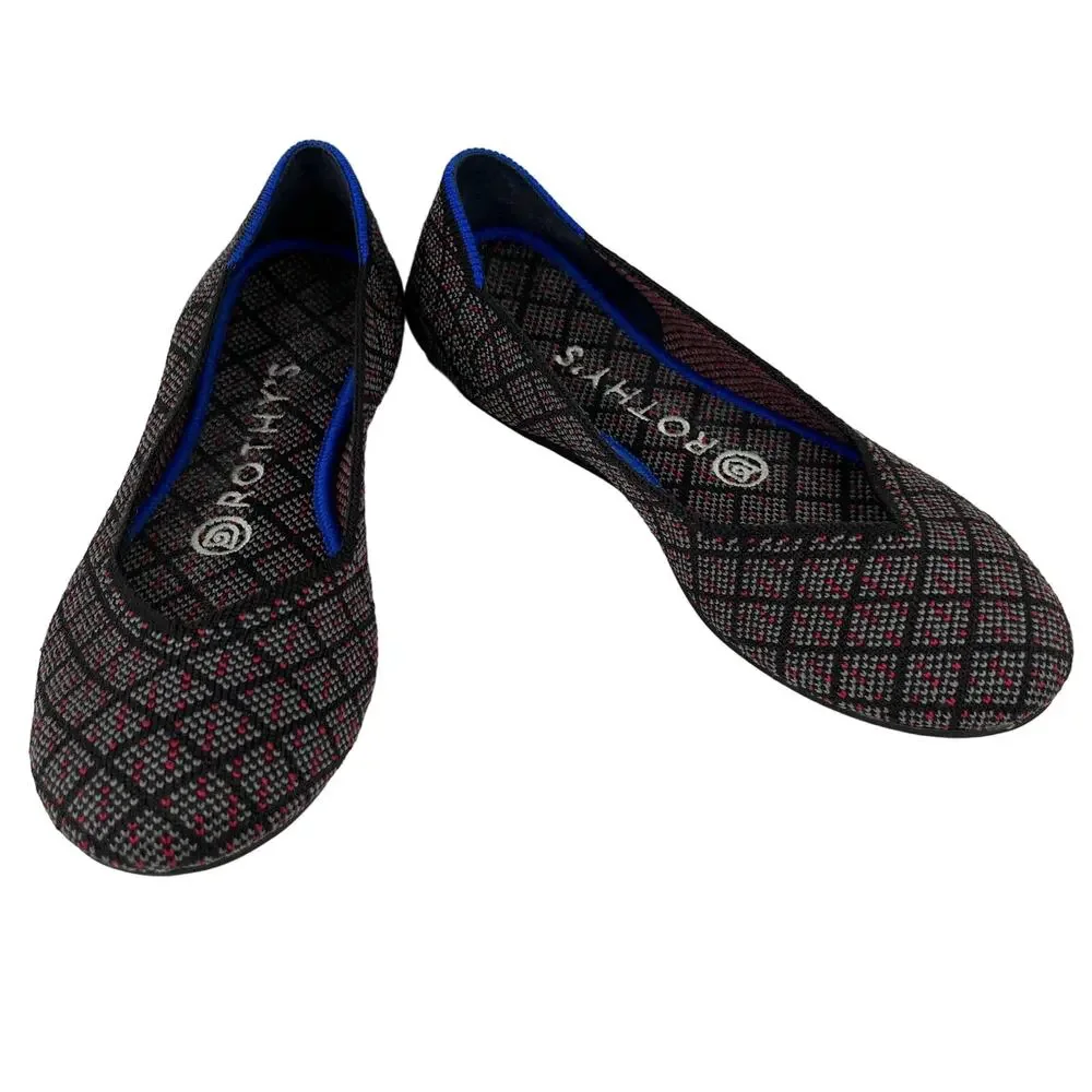 Rothy’s Nordstrom Exclusive Charcoal Tweed Flats 5.5 Retired